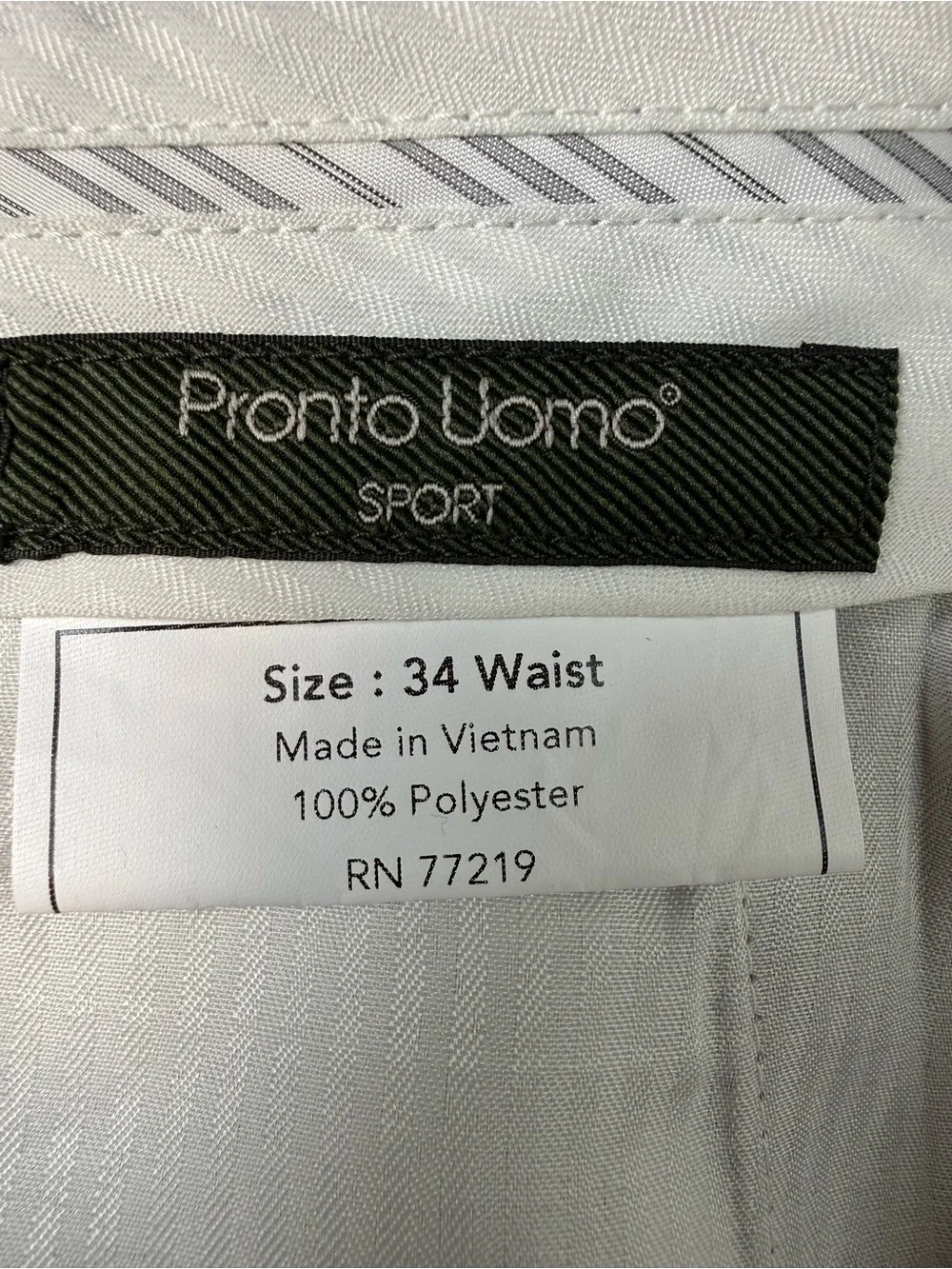 Pronto Uomo Sport Flat Front Dress Pants 34x32